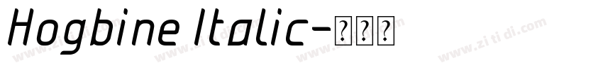 Hogbine Italic字体转换